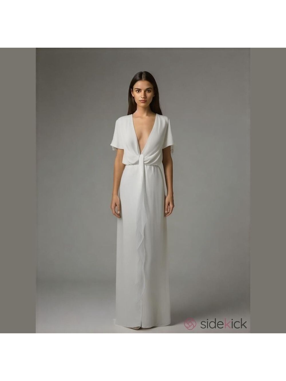 NWOT Show Me Your MuMu White Chiffon Maxi Dress